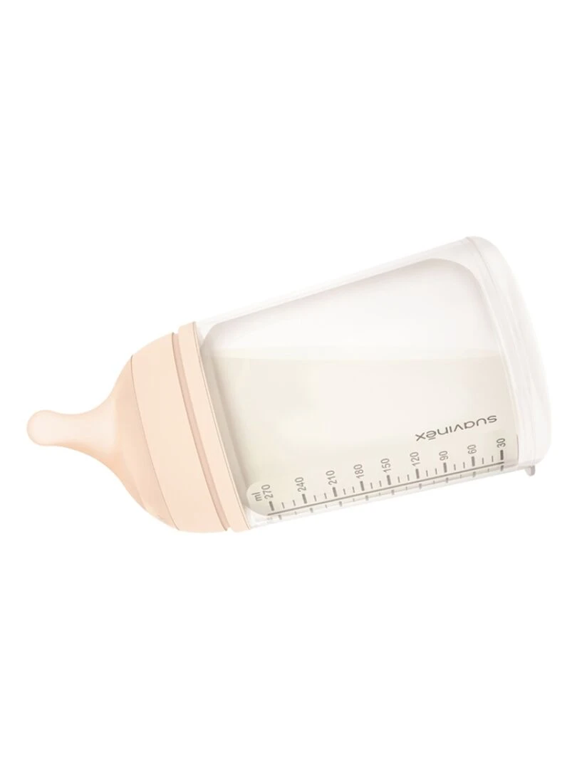 Coffret biberon débit moyen Zerø.Zerø et accessoires (270 ml) Rose