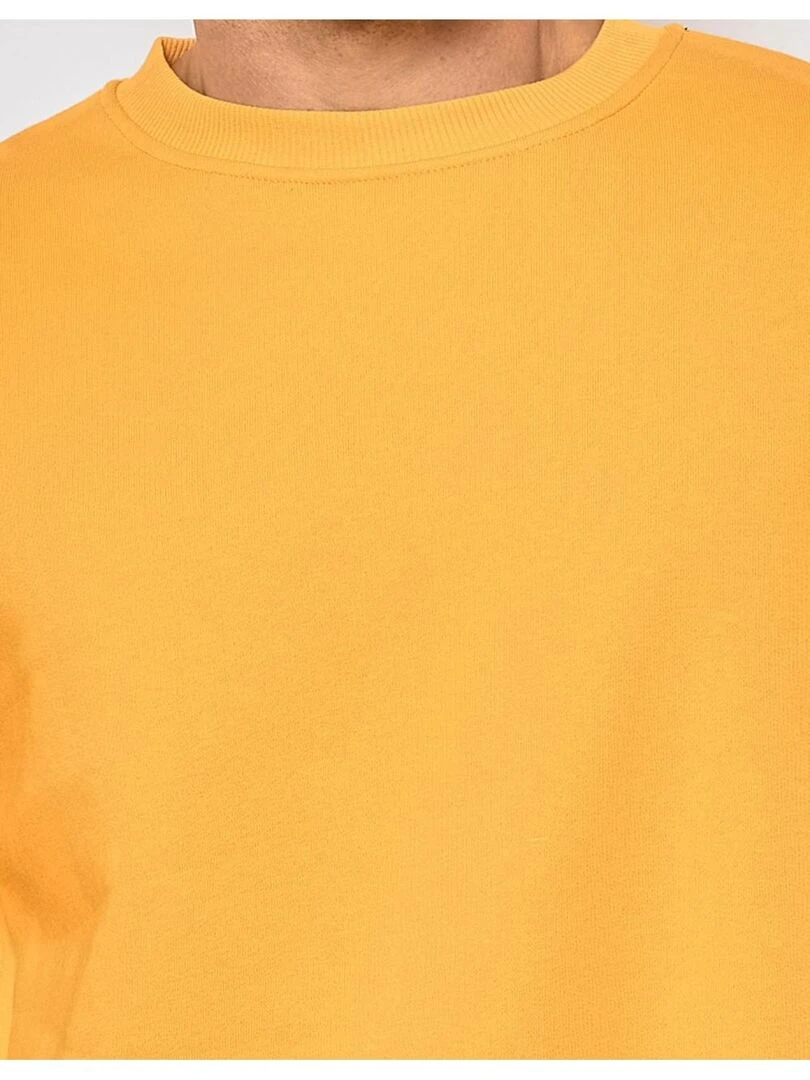 Pull Col Rond Kebello   Jaune