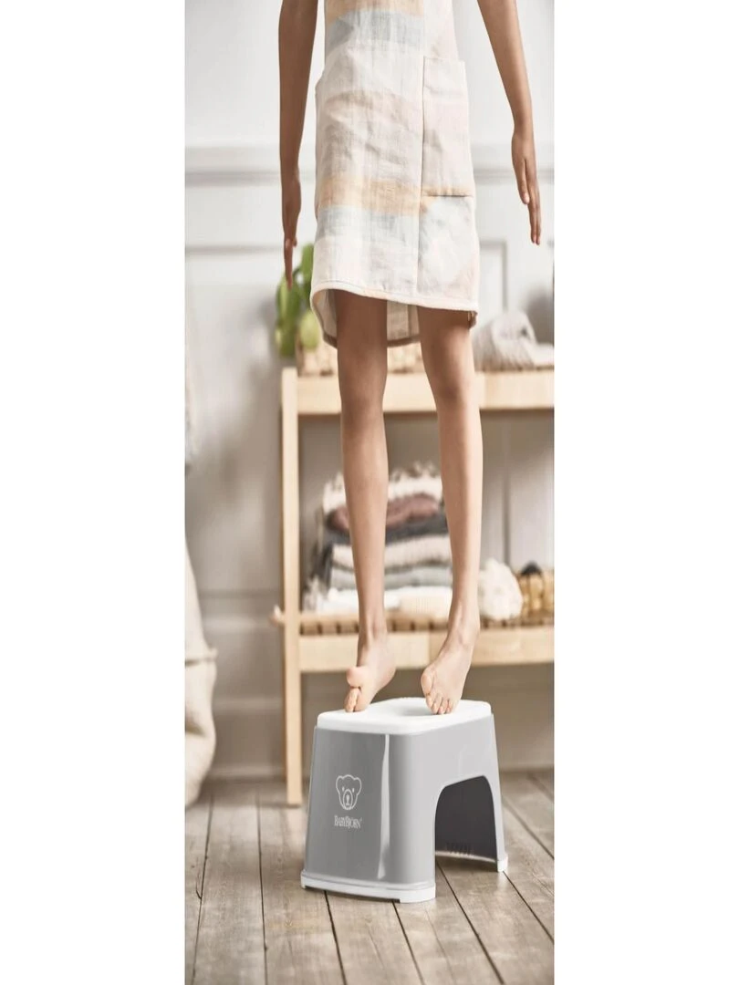 Marchepied Blanc/Gris Gris