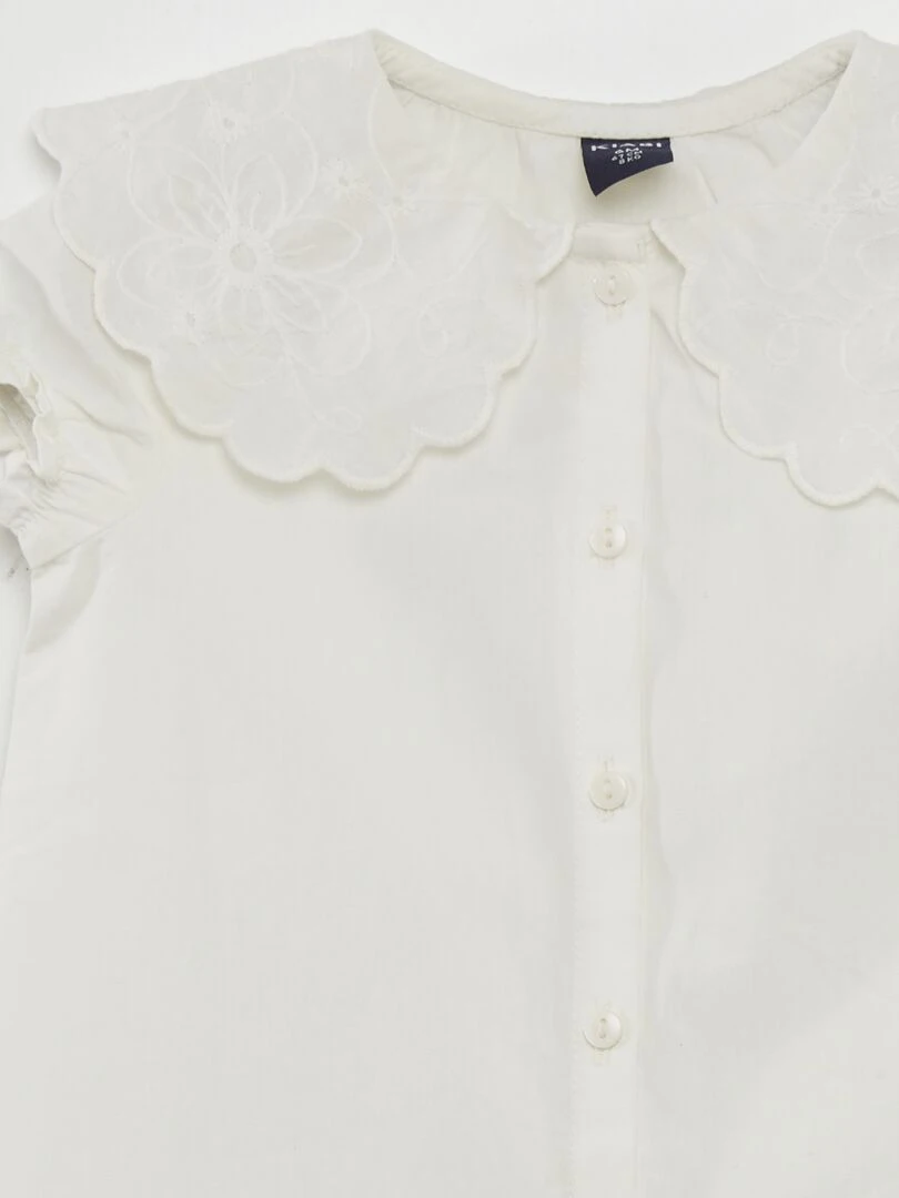 Blouse en popeline   blanc