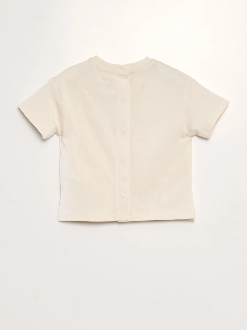T shirt en coton pressionné au dos Tough Cotton™ Mixte Blanc