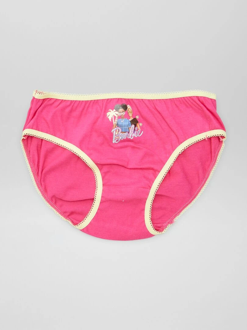 Lot de 3 culottes 'Barbie'   rose/blanc