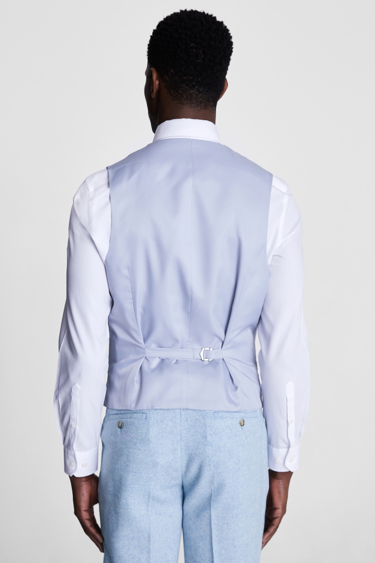 Slim Fit Light Blue Donegal Waistcoat Buy Online at Moss