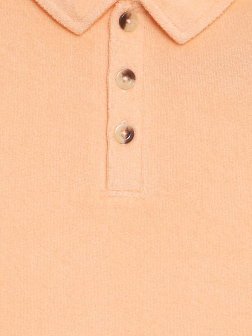 Polo uni en éponge Orange