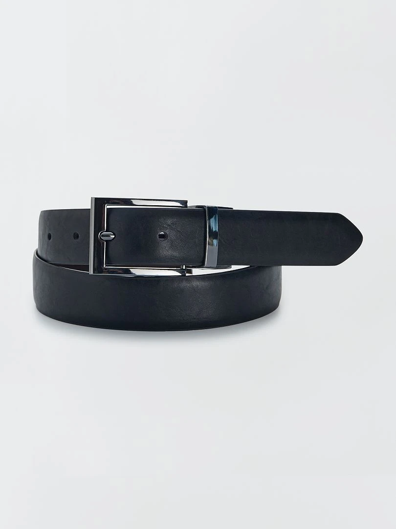 Ceinture en simili réversible noir