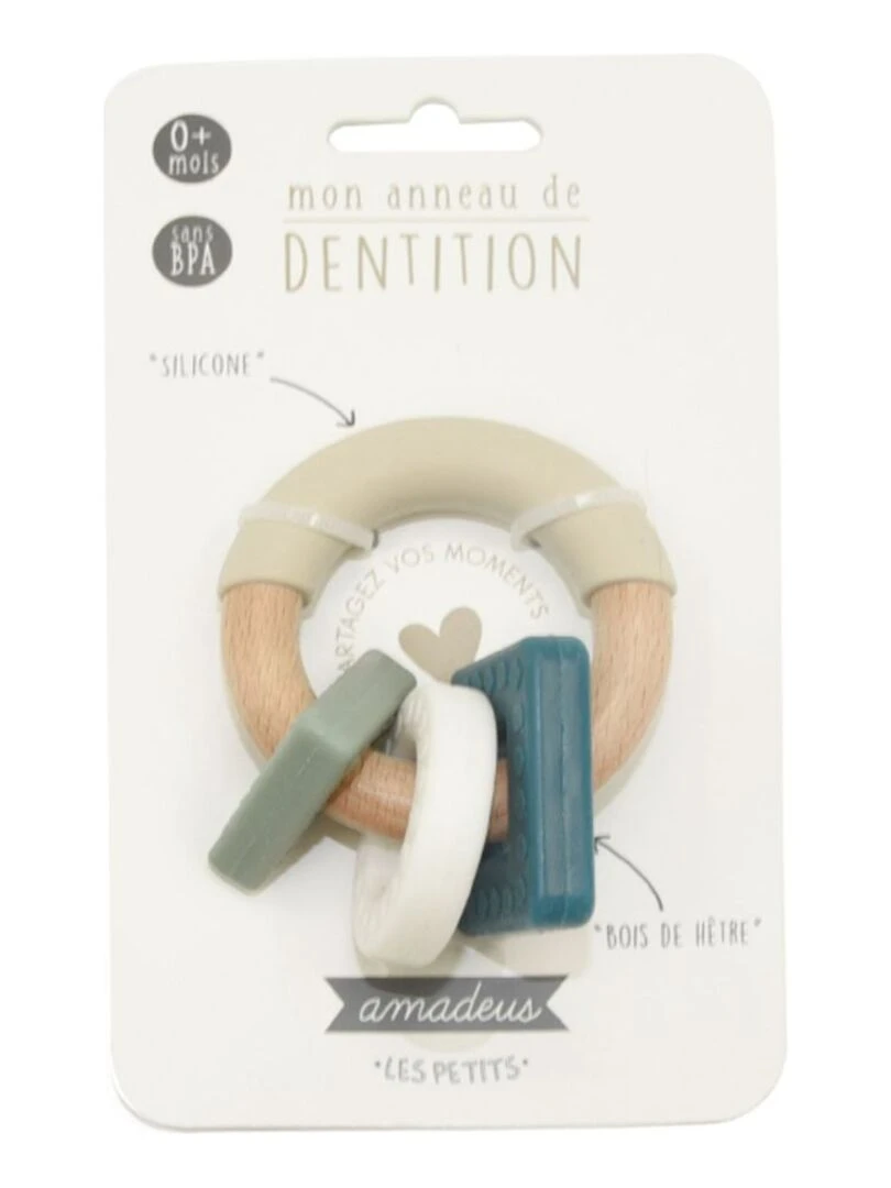 Anneau de dentition bleu et vert N/A