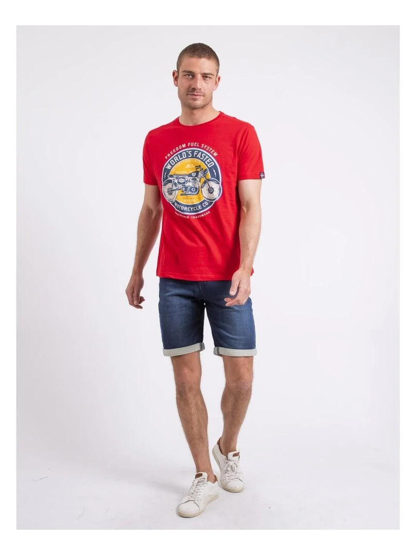 T shirt col rond NOUCAS   Rouge