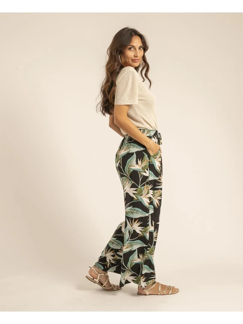 Pantalon fluide motifs ENGIE   Noir