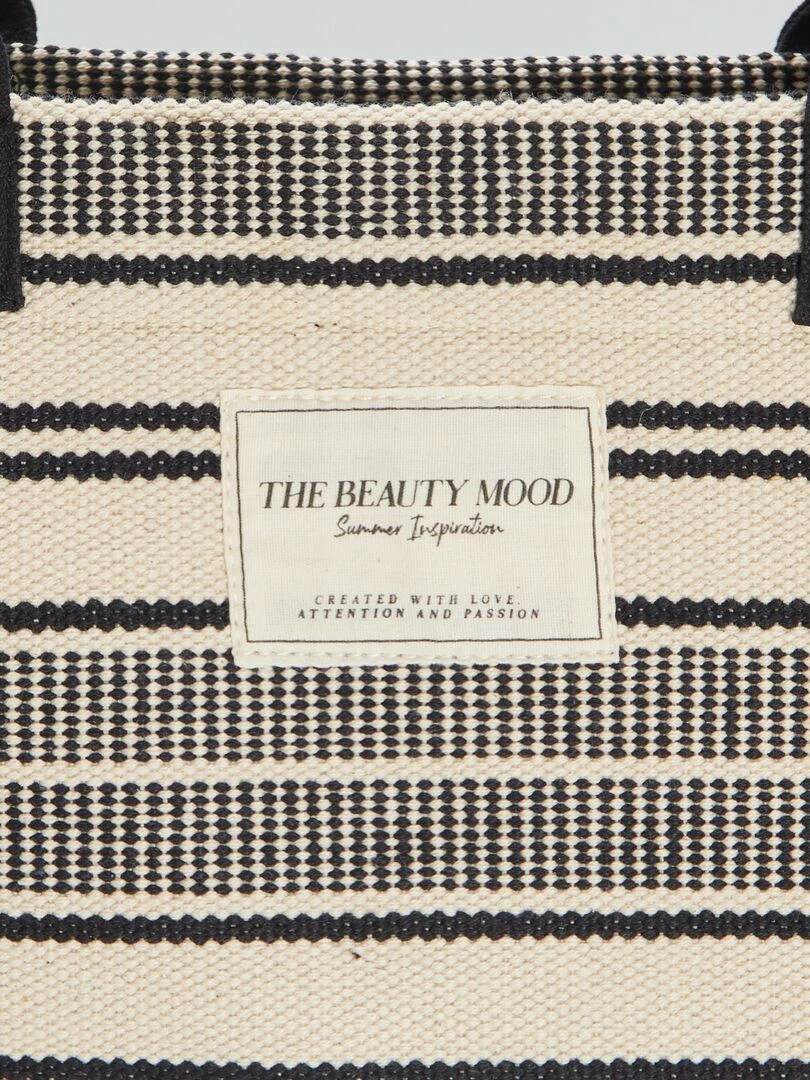 Sac cabas imprimé   Noir