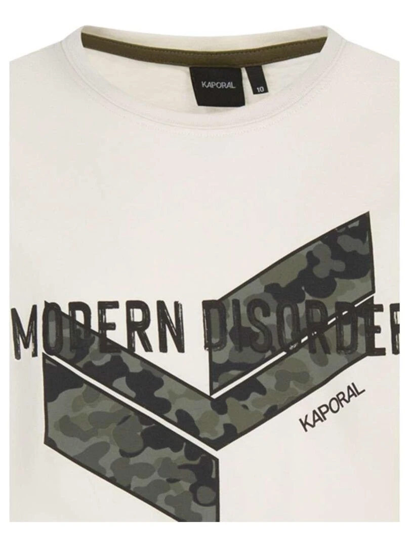 KAPORAL   T shirt coton biologique col rond   Ecru