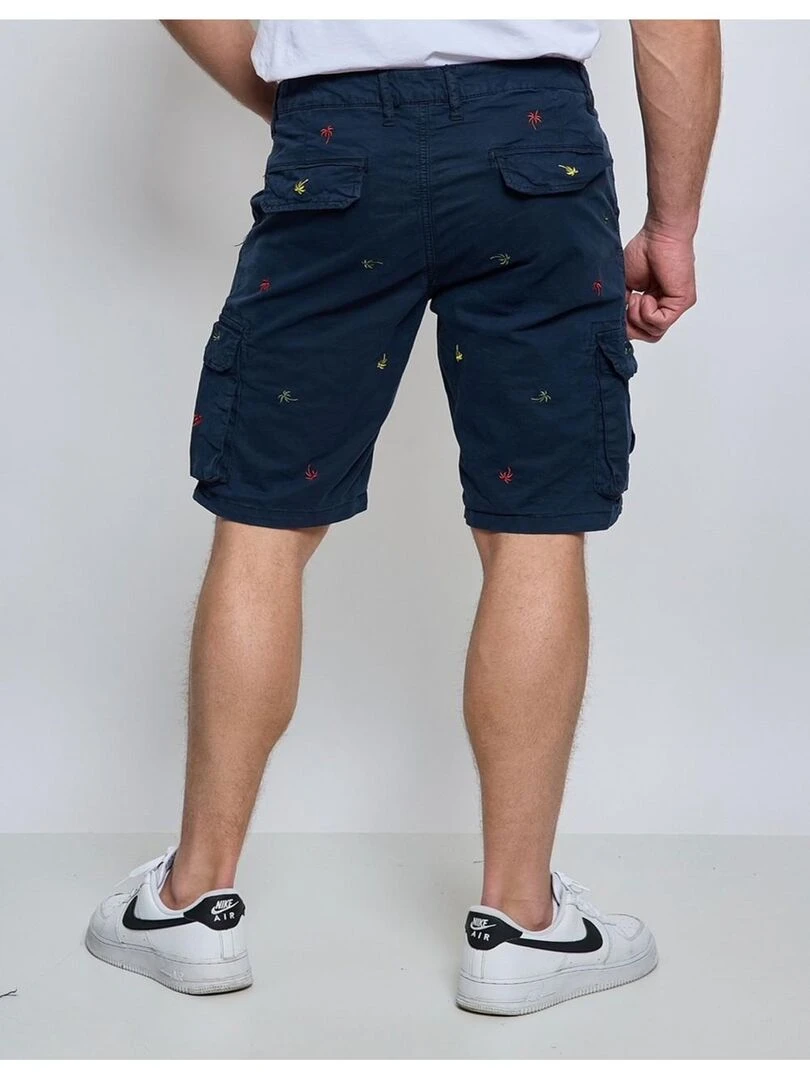 Short Cargo à motifs Kebello   Bleu marine