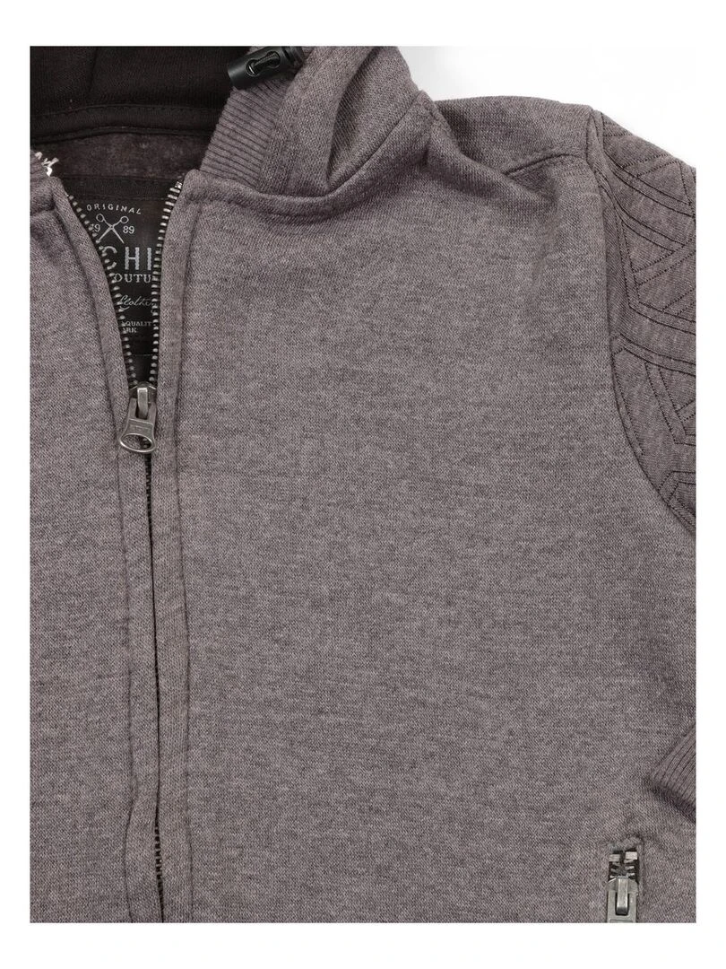 SWEAT ZIPPE WARRYK BOY Gris