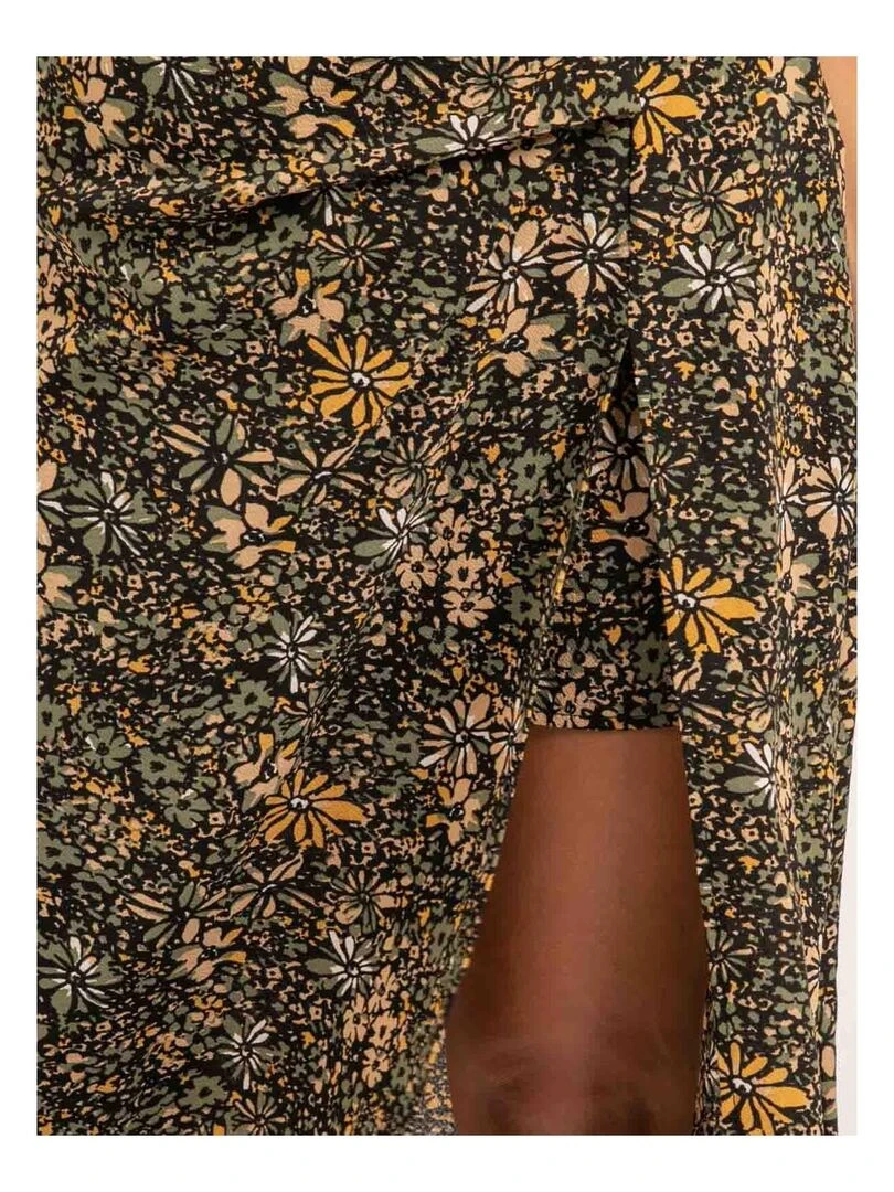 Jupe longue motifs XABEA   Kaki