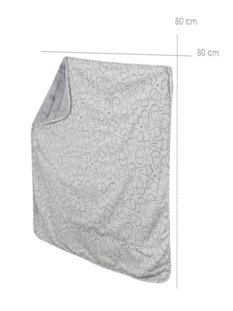 ROBA Couverture de Bébé "miffy®"   80 x 80 cm   Gris   Gris