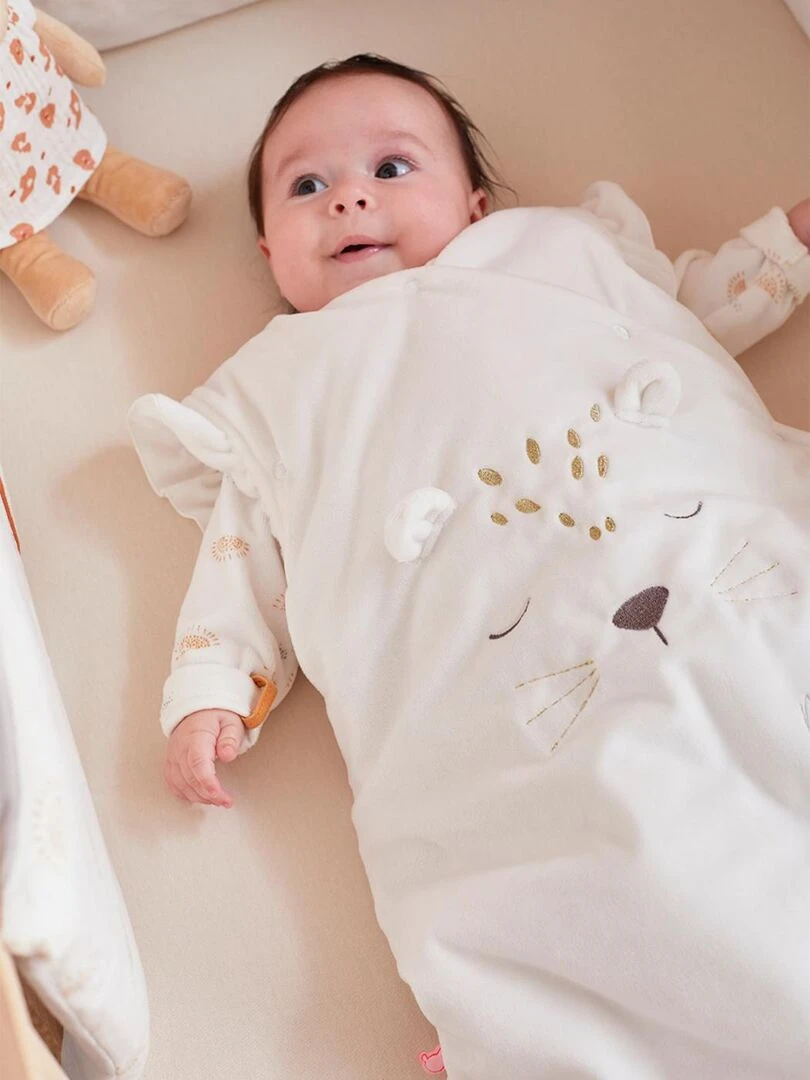 Gigoteuse 100 cm Kendi en Veloudoux    Blanc