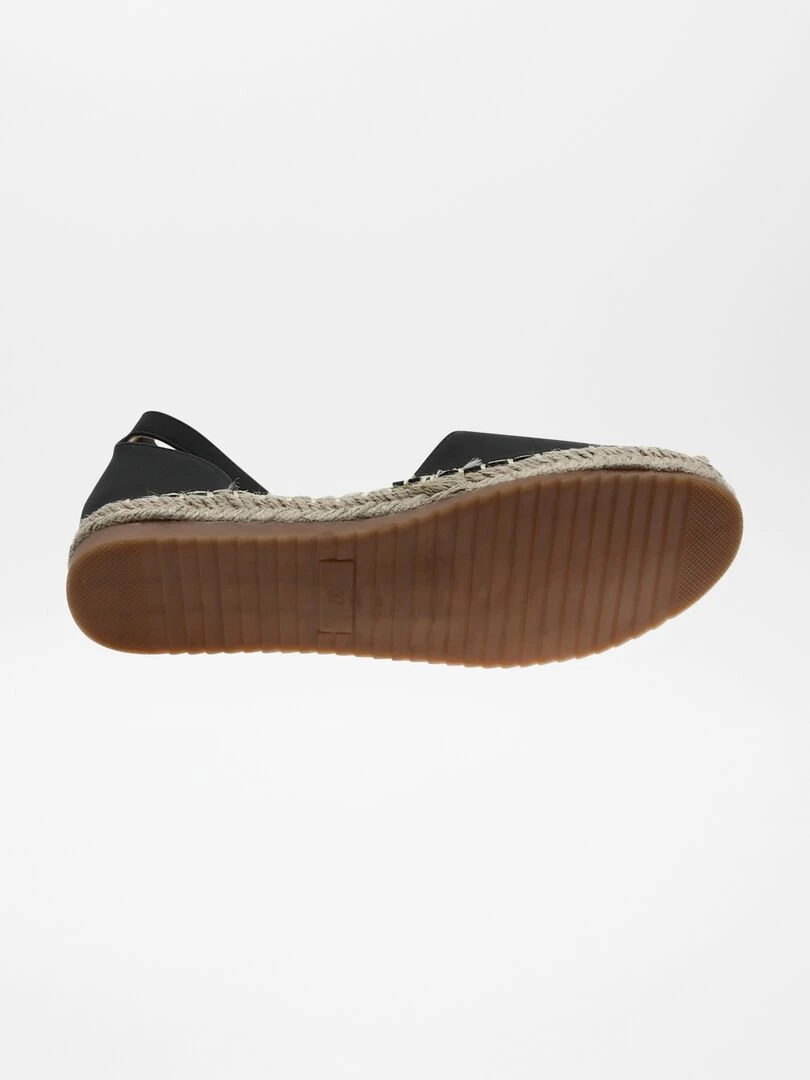 Espadrilles à bride cheville Noir