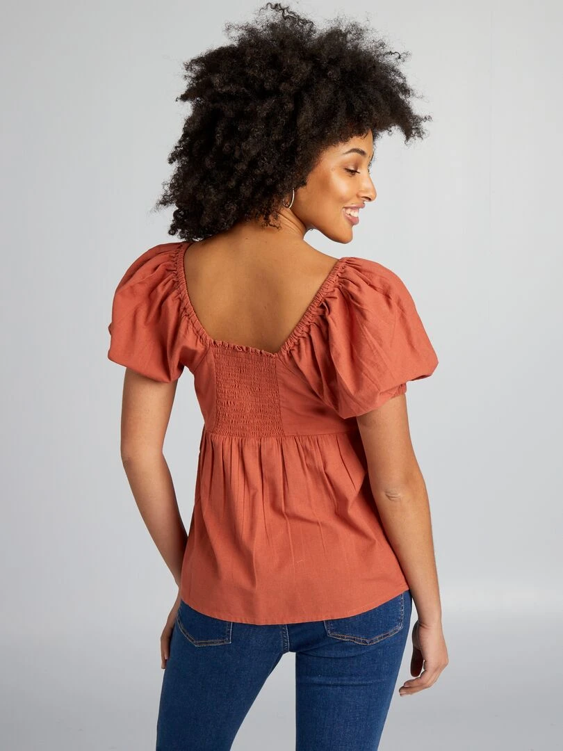 Blouse grossesse en lin   Rouge