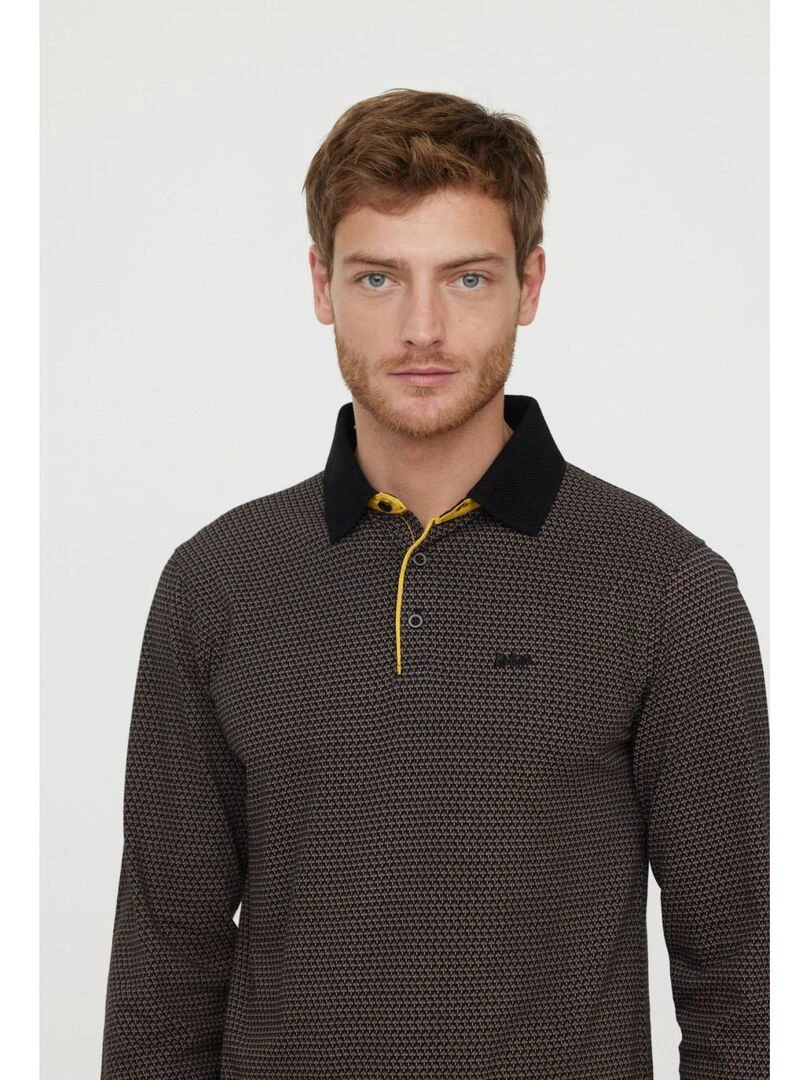 Lee Cooper   T Shirt manches longues coton regular BUKAR   Noir