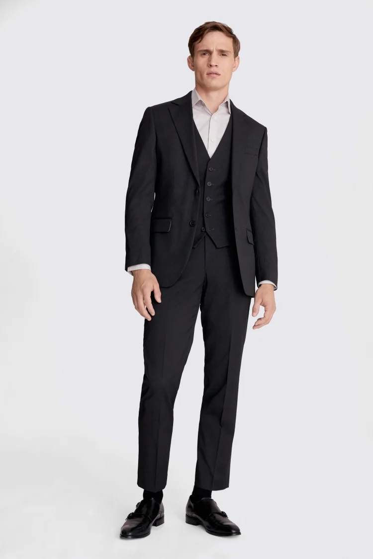 Italian Slim Fit Grey Check Jacket    Buy Online at Moss