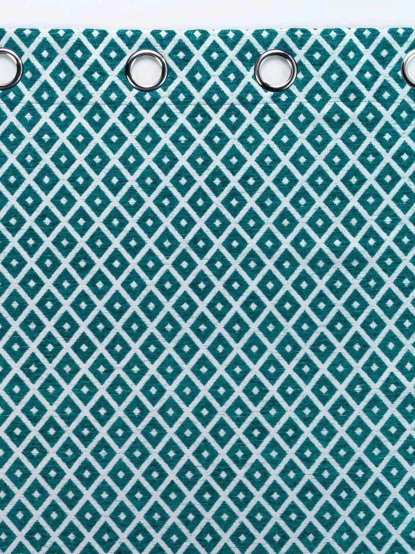 Rideau en jacquard   Bleu