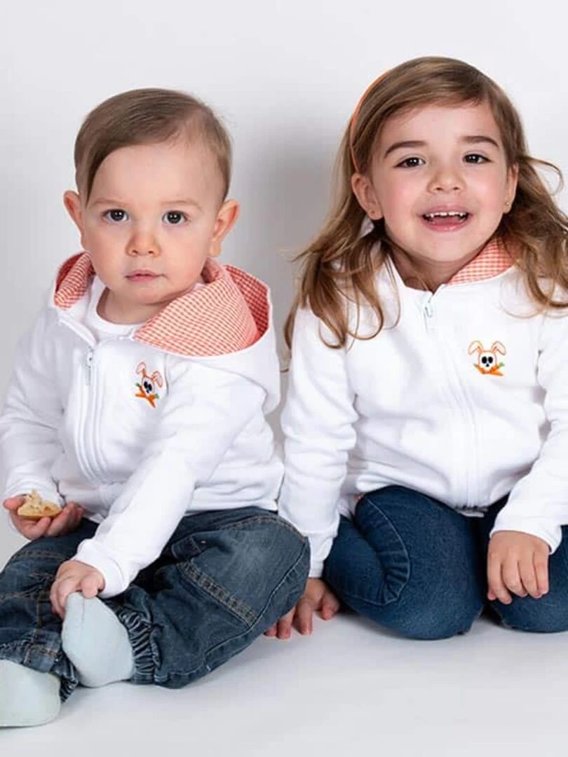 Sweat En Coton Bio Rhoen 4ans   Blanc