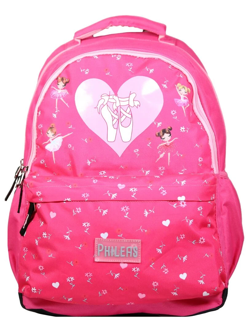 BAGTROTTER Sac à dos 2 compartiments Phileas Rose Danseuses Rose
