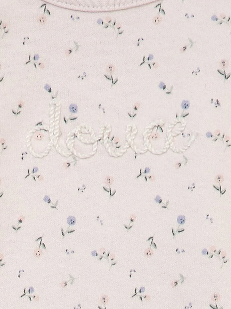 Sweat en molleton imprimé Rose