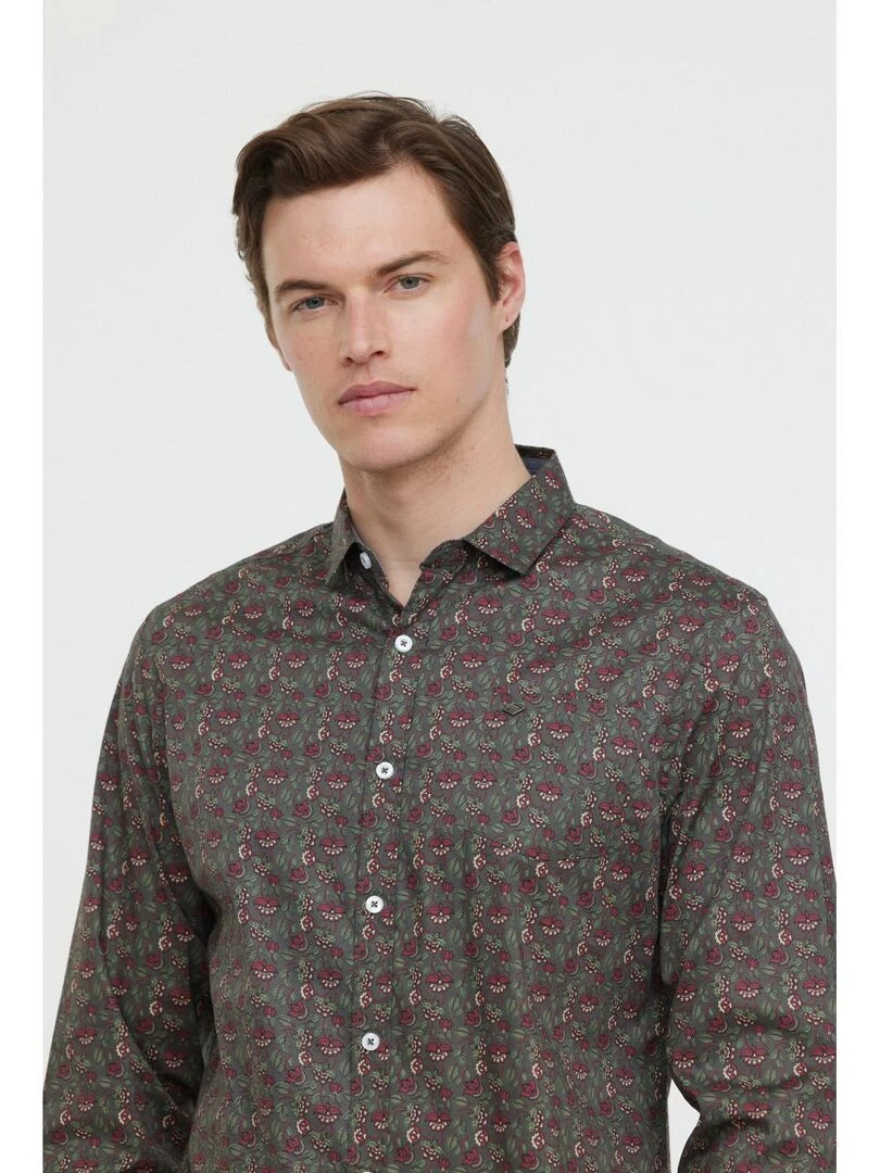 Lee Cooper   Chemise manches longues coton regular DOMAS   Vert