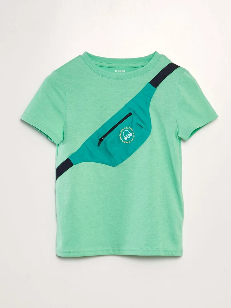 T shirt à imprimé animé Vert pomme