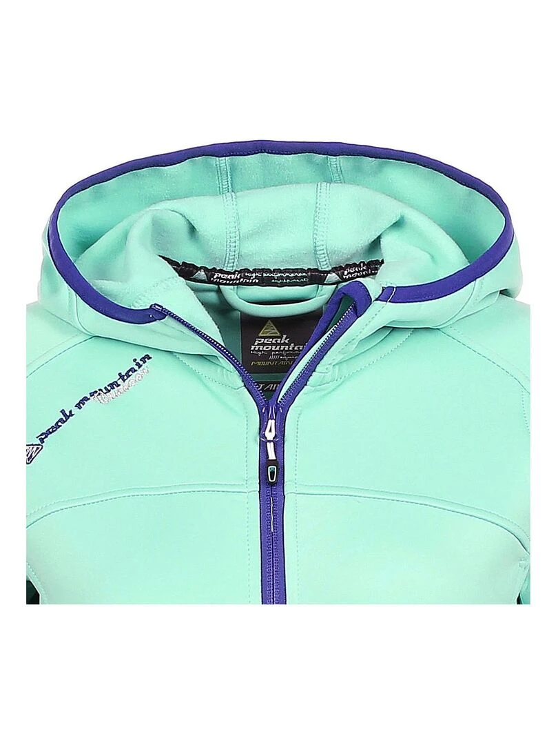 Blouson polarshell femme ACAMPUS   Bleu turquoise