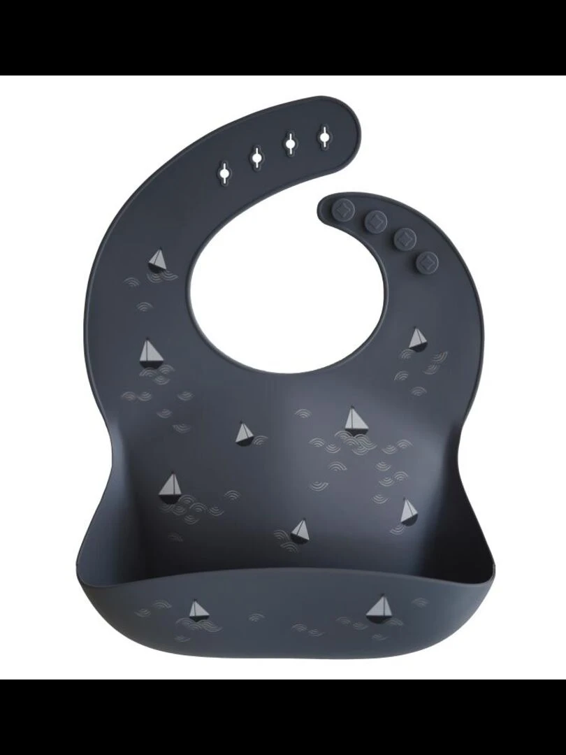 Bavoir silicone Mushie Bateaux Mushie Bleu