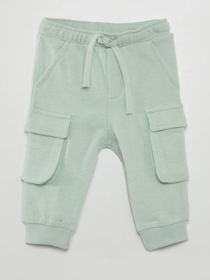 Pantalon en molleton avec poches sur les côtés Vert d'eau