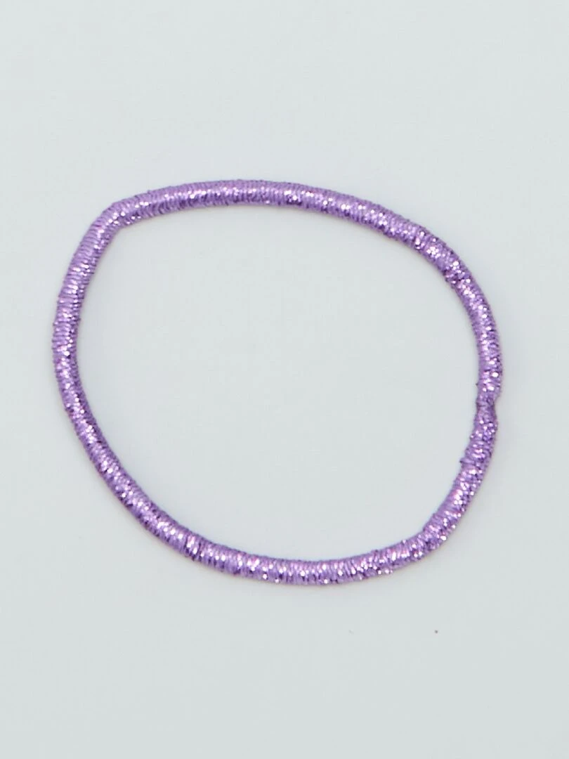 Lot 2 pinces licornes et 4 élastiques   Violet