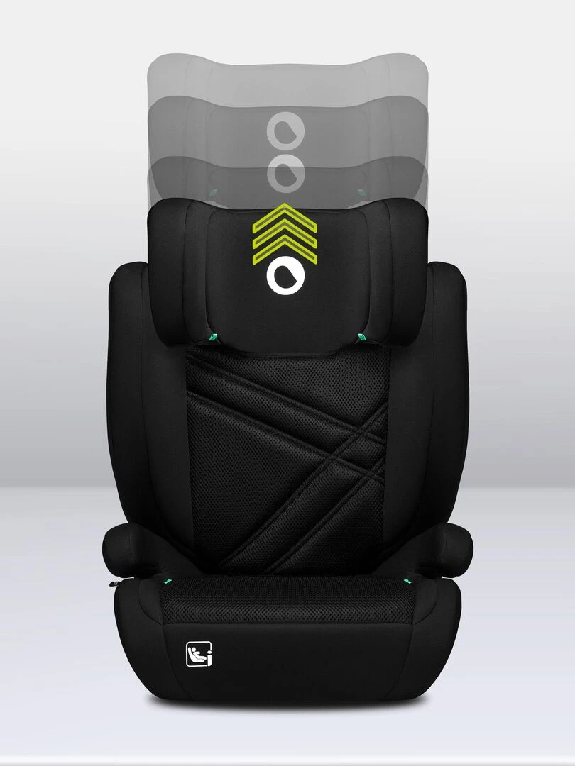 Siège auto évolutif LIONELO Hugo i Size   ISOFIX   Noir   Noir