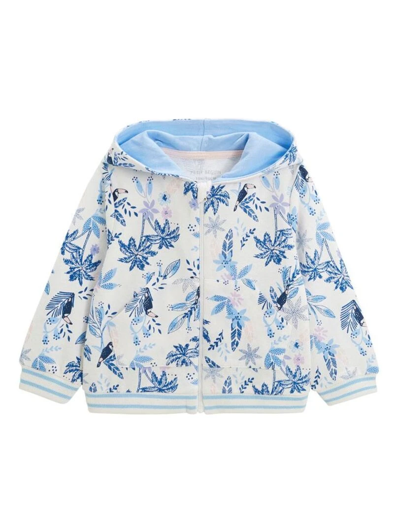 Sweat shirt à capuche enfant Moorea Ecru