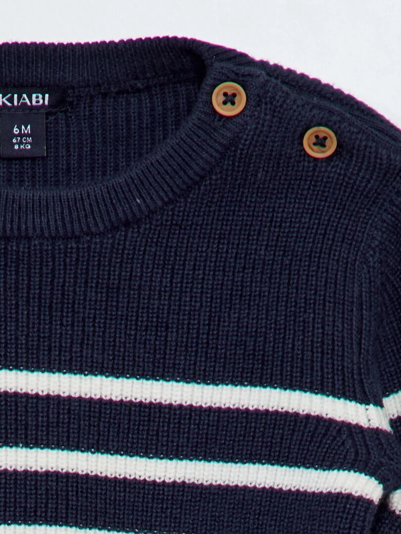 Pull en point mousse Marine