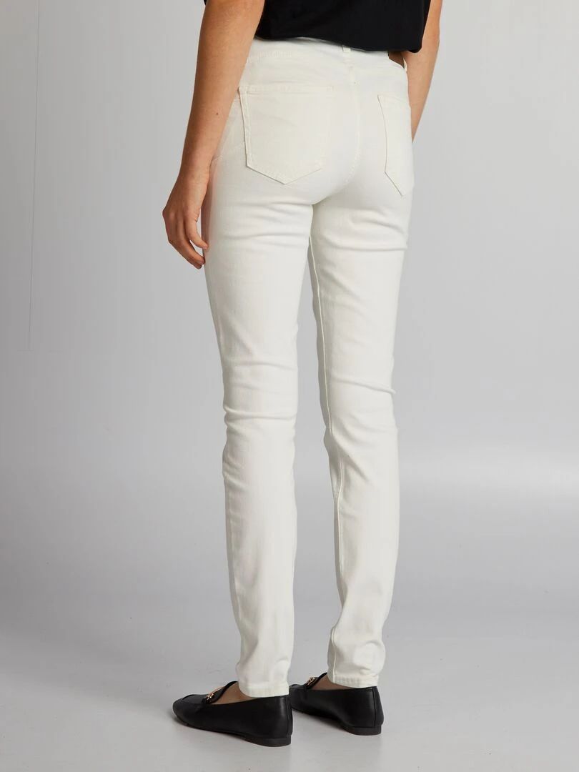 Jean skinny à taille haute   L34   Blanc