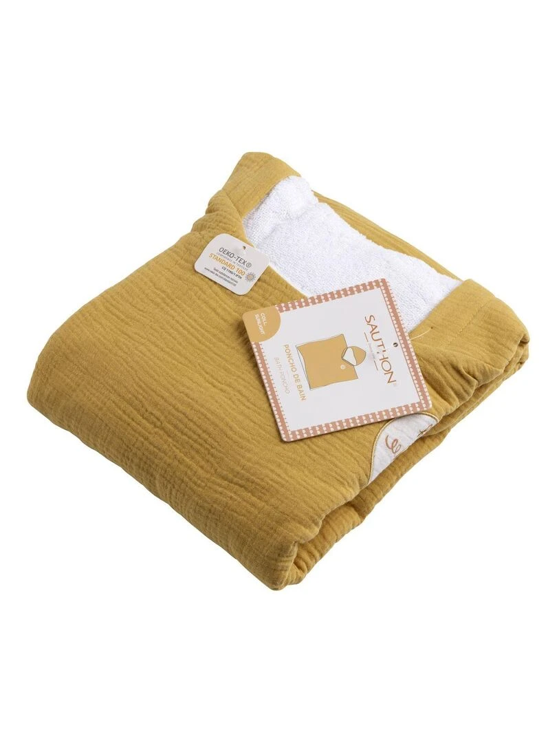Poncho de bain enfant en coton SAUTHON Jaune