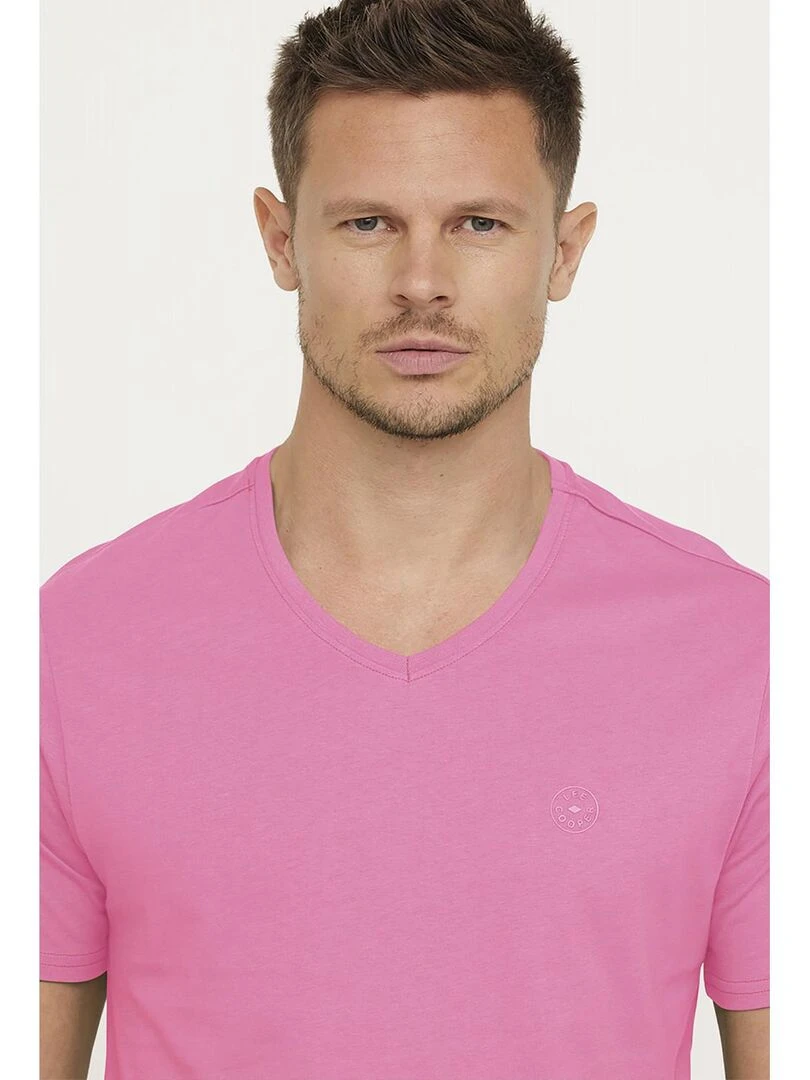Lee Cooper   T shirt manches courtes coton regular AJESSY MC   Rose