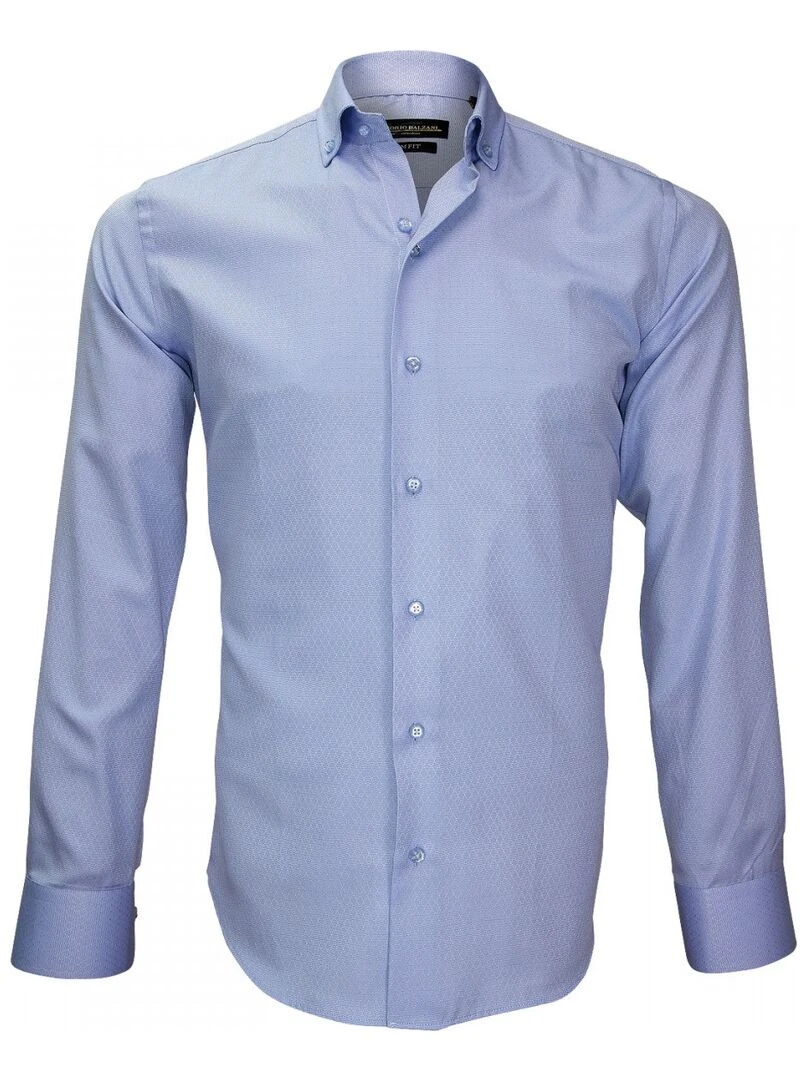 Chemise popeline armurée ZINO Bleu