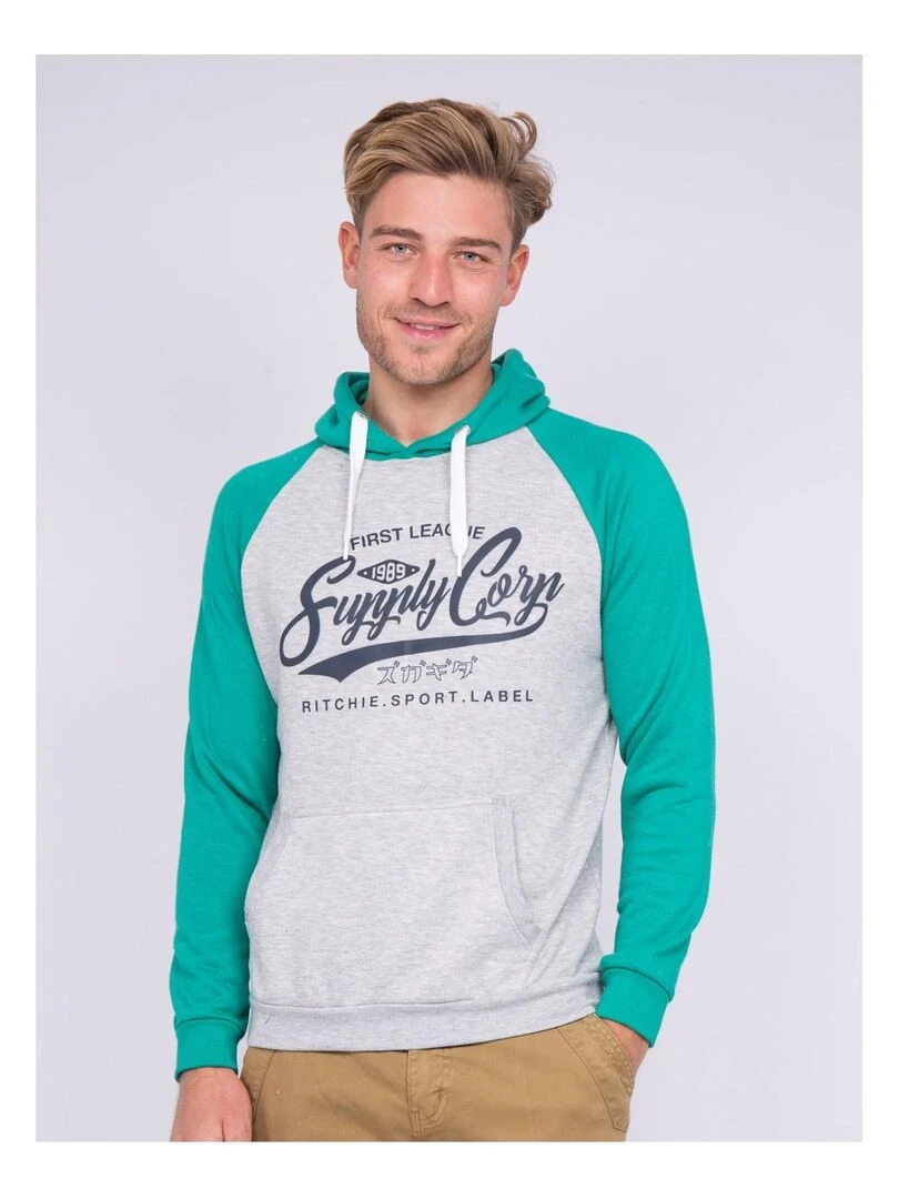 sweat capuche WANDATY Vert