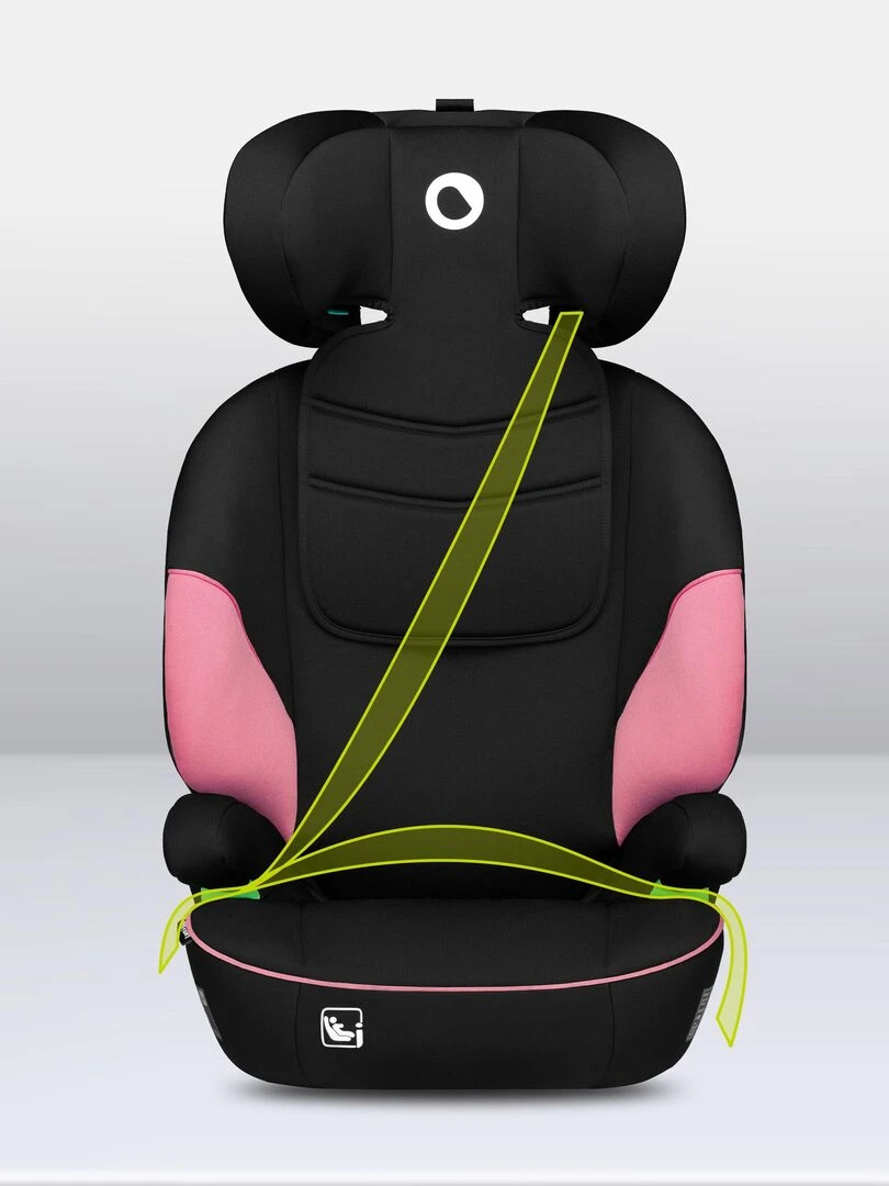 LIONELO Lars i Size   Siège auto bébé évolutif   Groupe 2 3   Rose   Noir Rose