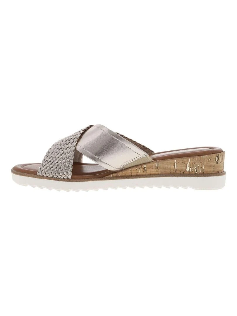 TAMARIS   Mules talon compensé bas   Doré/or