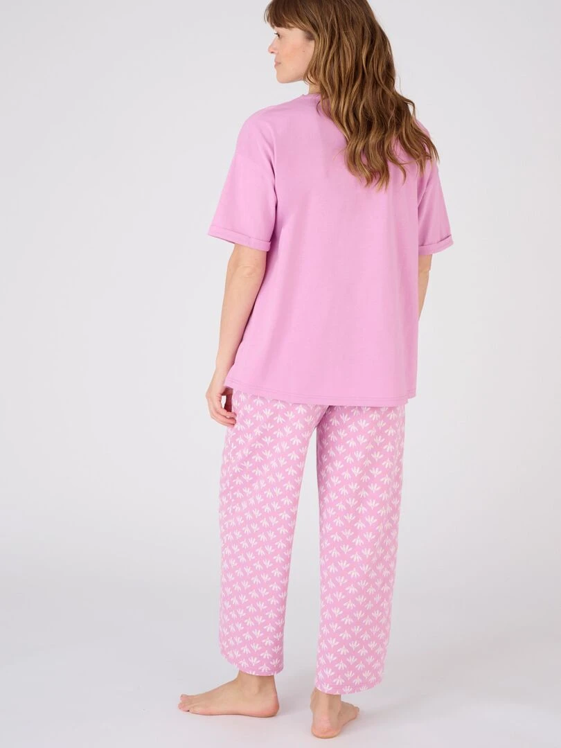 Pyjama 7/8ème pur coton    Damart   Violet