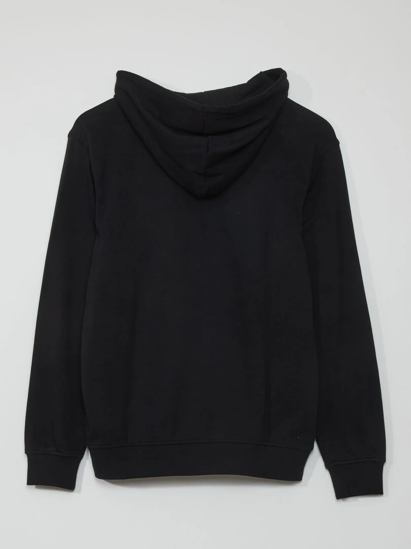 Veste zippée à capuche noir