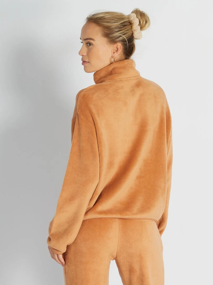 Sweat pyjama en polaire   Marron