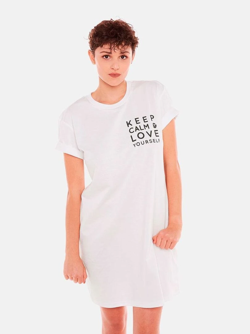 Big t shirt KEEP CALM   Pomm'Poire   Blanc