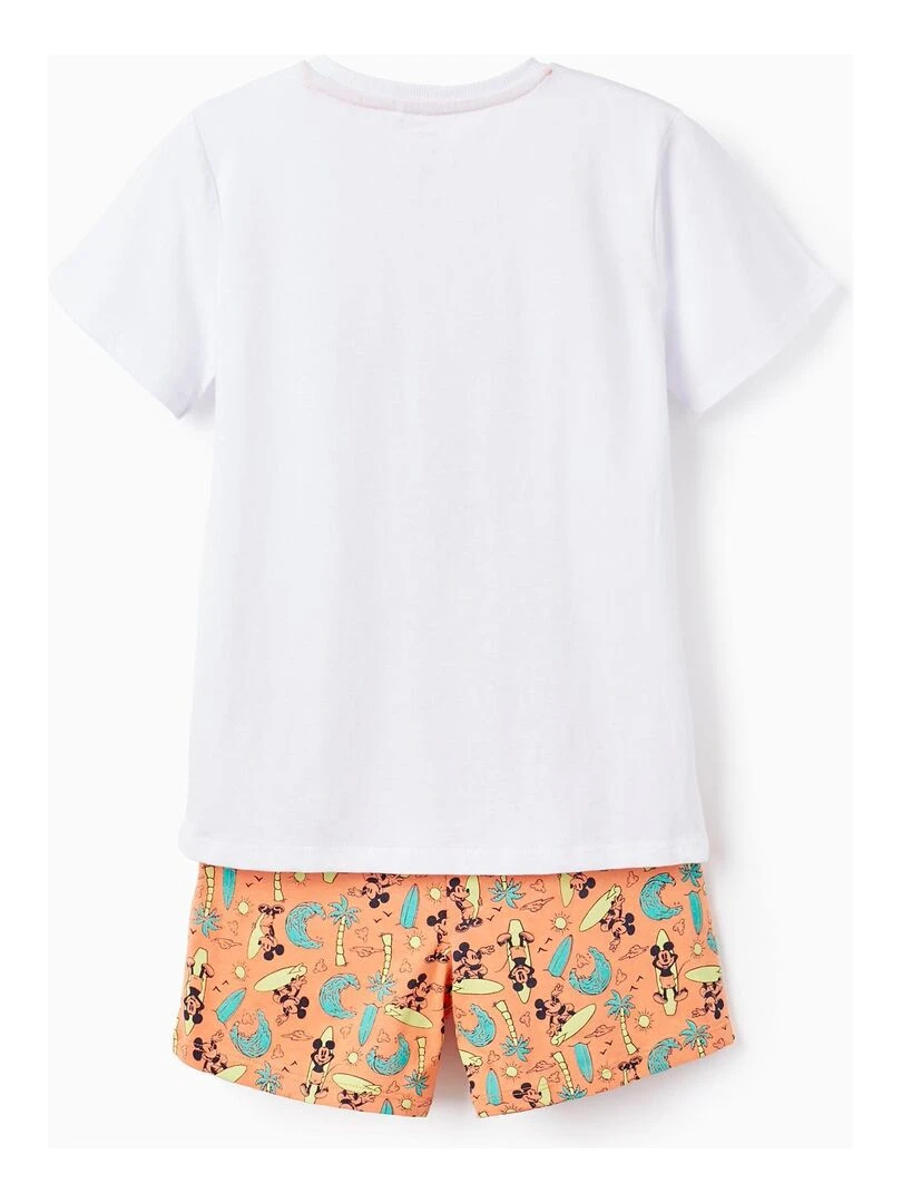 Pyjama en coton pour garçon 'Mickey' manches courtes MICKEY Blanc