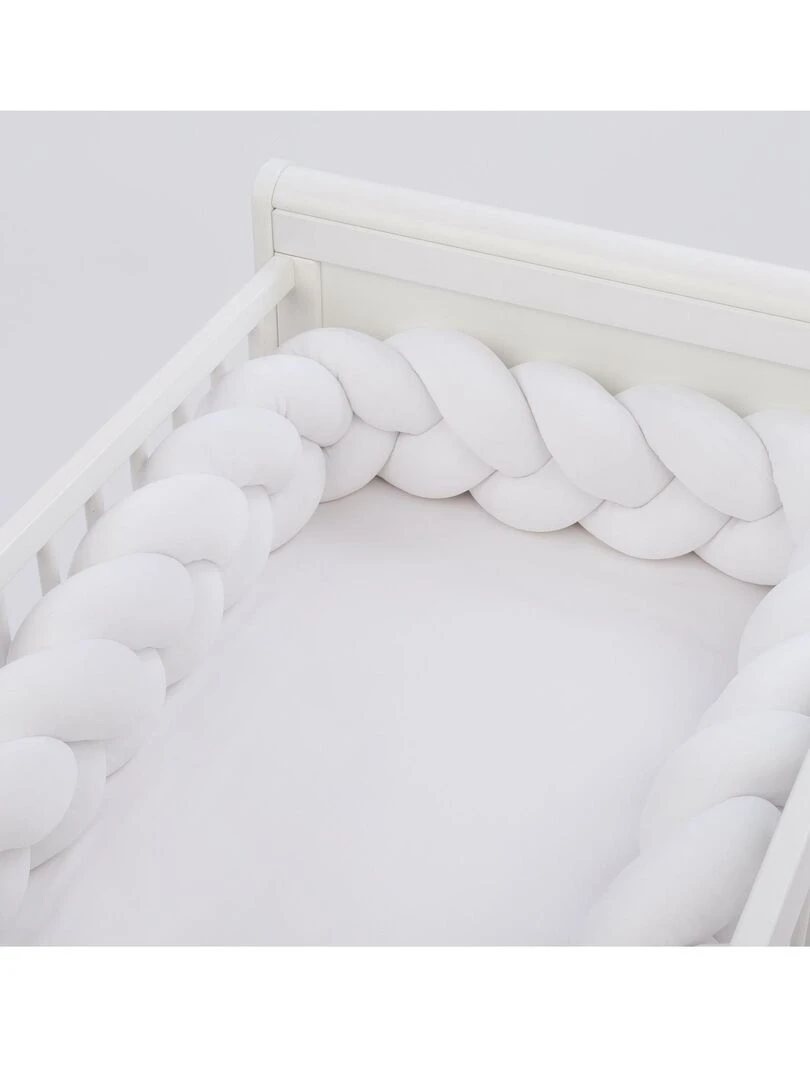 Tresse de lit bébé universelle VELOURS Blanc