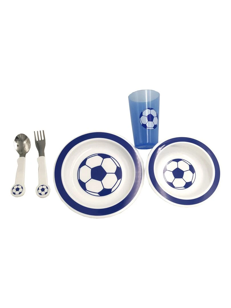 Coffret vaisselle Foot Bleu